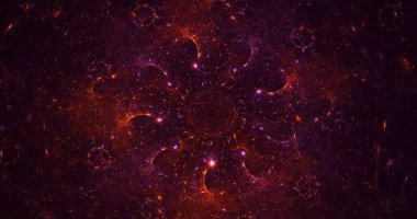 3D el yapımı soyut renkli fraktal ışık arkaplanı. Bu AI Generatd illüstrasyonu değil.