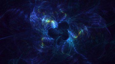 Soyut fraktal ışık arkaplanı 3D elle oluşturuluyor. Bu AI Generatd illüstrasyonu değil.