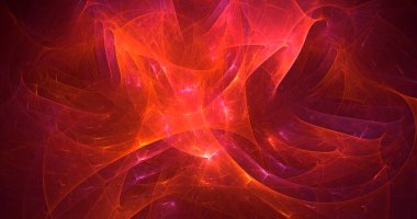 Soyut fraktal ışık arkaplanı 3D elle oluşturuluyor. Bu AI Generatd illüstrasyonu değil.