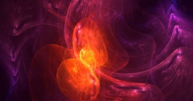 3D el yapımı soyut çoklu renk teknolojisi fraktal ışık arkaplanı. Bu AI Generatd illüstrasyonu değil.