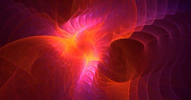 3D el yapımı soyut çoklu renk teknolojisi fraktal ışık arkaplanı. Bu AI Generatd illüstrasyonu değil.