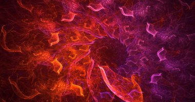 3D el yapımı soyut çoklu renk teknolojisi fraktal ışık arkaplanı. Bu AI Generatd illüstrasyonu değil.