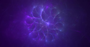 3D elle, soyut fraktal elektromanyetik arkaplan oluşturma. Bu AI Generatd illüstrasyonu değil.