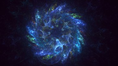 Fraktal 3D görüntüleme soyut ve parlak arkaplan. Bu AI Generatd illüstrasyonu değil.