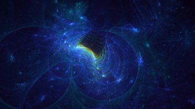 Fraktal 3D görüntüleme soyut ve parlak arkaplan. Bu AI Generatd illüstrasyonu değil.