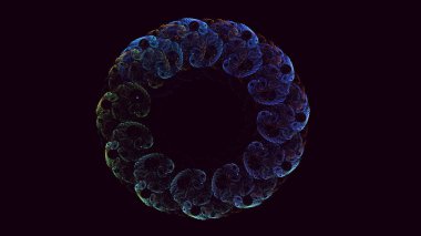 Fraktal 3D görüntüleme soyut ve parlak arkaplan. Bu AI Generatd illüstrasyonu değil.