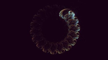 3D el yapımı soyut çoklu renk teknolojisi fraktal ışık arkaplanı. Bu AI Generatd illüstrasyonu değil.