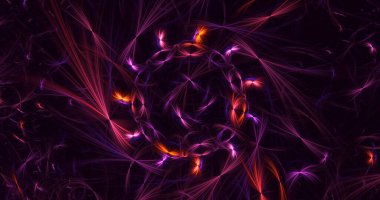 3D el yapımı soyut çoklu renk teknolojisi fraktal ışık arkaplanı. Bu AI Generatd illüstrasyonu değil.