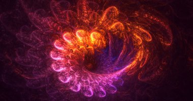 3D el yapımı soyut çok renkli süpernova fraktal ışık arkaplanı. Bu AI Generatd illüstrasyonu değil.