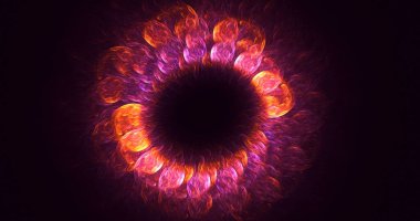 3D el yapımı soyut çok renkli süpernova fraktal ışık arkaplanı. Bu AI Generatd illüstrasyonu değil.