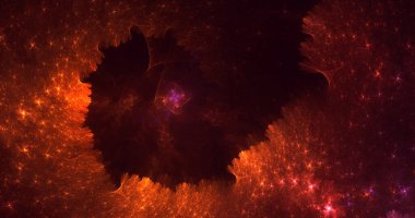 3D el yapımı soyut renkli fraktal ışık arkaplanı. Bu AI Generatd illüstrasyonu değil.