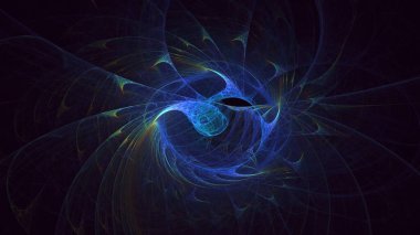 3D el yapımı soyut çoklu renk teknolojisi fraktal ışık arkaplanı. Bu AI Generatd illüstrasyonu değil.