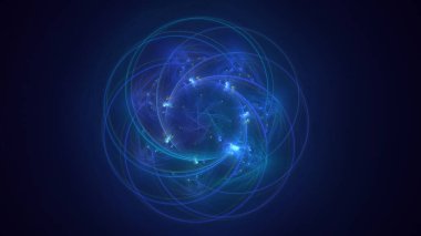 3D el yapımı soyut çoklu renk teknolojisi fraktal ışık arkaplanı. Bu AI Generatd illüstrasyonu değil.