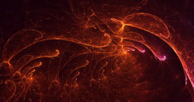 3D el yapımı soyut çoklu renk teknolojisi fraktal ışık arkaplanı. Bu AI Generatd illüstrasyonu değil.