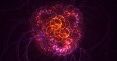 3D el yapımı soyut fraktal çokgen arkaplan. Bu AI Generatd illüstrasyonu değil.