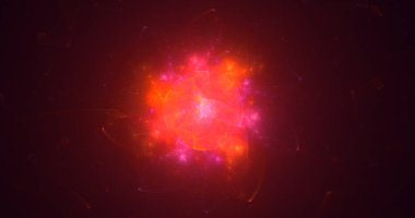 3D elle fraktal çizim. Soyut rengarenk teknoloji ışık arkaplanı oluşturma. İllüstrasyon Al tarafından oluşturulmadı.