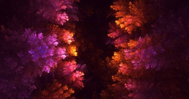 3D el yapımı soyut çok renkli fraktal ışık arkaplanı. Bu AI Generatd illüstrasyonu değil.