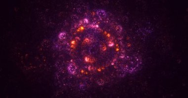 3D el yapımı soyut çok renkli fraktal ışık arkaplanı. Bu AI Generatd illüstrasyonu değil.