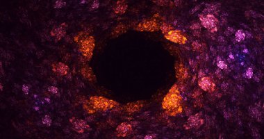 3D el yapımı soyut çok renkli fraktal ışık arkaplanı. Bu AI Generatd illüstrasyonu değil.