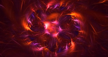 3D el yapımı soyut çok renkli fraktal ışık arkaplanı. Bu AI Generatd illüstrasyonu değil.
