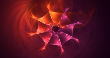 3D el yapımı soyut çok renkli fraktal ışık arkaplanı. Bu AI Generatd illüstrasyonu değil.
