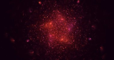 3D elle işleme teknolojisi soyut fraktal arkaplan. Bu AI Generatd illüstrasyonu değil.