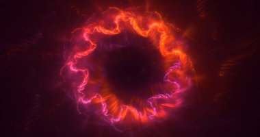 3D elle işleme teknolojisi soyut fraktal arkaplan. Bu AI Generatd illüstrasyonu değil.