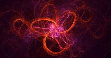 3D elle işleme teknolojisi soyut fraktal arkaplan. Bu AI Generatd illüstrasyonu değil.