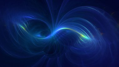 3D elle, soyut fraktal elektromanyetik arkaplan oluşturma. Bu AI Generatd illüstrasyonu değil.