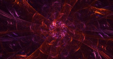 3D elle, soyut fraktal elektromanyetik arkaplan oluşturma. Bu AI Generatd illüstrasyonu değil.