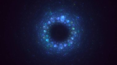 3D elle, soyut fraktal elektromanyetik arkaplan oluşturma. Bu AI Generatd illüstrasyonu değil.