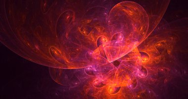 3D el yapımı soyut çok renkli fraktal ışık arkaplanı. Bu AI Generatd illüstrasyonu değil.