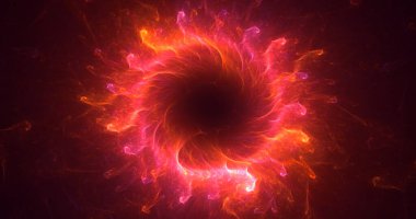 3D elle işleme teknolojisi soyut fraktal arkaplan. Bu AI Generatd illüstrasyonu değil.