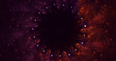 3D elle işleme teknolojisi soyut fraktal arkaplan. Bu AI Generatd illüstrasyonu değil.