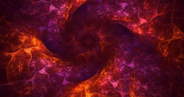 3D elle işleme teknolojisi soyut fraktal arkaplan. Bu AI Generatd illüstrasyonu değil.