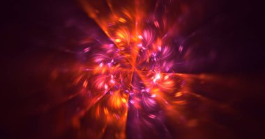 3D elle işleme teknolojisi soyut fraktal arkaplan. Bu AI Generatd illüstrasyonu değil.