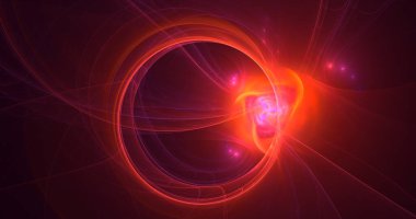 3D elle işleme teknolojisi soyut fraktal arkaplan. Bu AI Generatd illüstrasyonu değil.