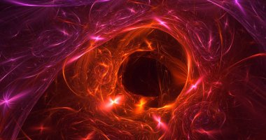 3D el yapımı soyut çok renkli fraktal ışık arkaplanı. Bu AI Generatd illüstrasyonu değil.