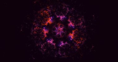 Soyut fraktal ışık arkaplanı 3D elle oluşturuluyor. Bu AI Generatd illüstrasyonu değil.