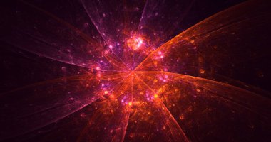 3D el yapımı soyut çok renkli fraktal ışık arkaplanı. Bu AI Generatd illüstrasyonu değil.