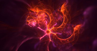 3D el yapımı, soyut fantezi ışık fraktal arka plan. Bu AI Generatd illüstrasyonu değil.