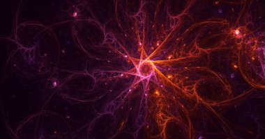 3D el yapımı, soyut fantezi ışık fraktal arka plan. Bu AI Generatd illüstrasyonu değil.