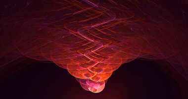 3D el yapımı, soyut fantezi ışık fraktal arka plan. Bu AI Generatd illüstrasyonu değil.