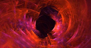 3D elle fraktal çizim. Soyut rengarenk teknoloji ışık arkaplanı oluşturma. İllüstrasyon Al tarafından oluşturulmadı.