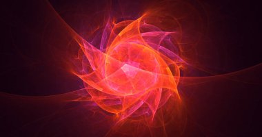 3D elle fraktal çizim. Soyut rengarenk teknoloji ışık arkaplanı oluşturma. İllüstrasyon Al tarafından oluşturulmadı.