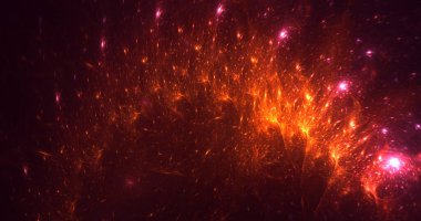 3D el yapımı, soyut fantezi ışık fraktal arka plan. Bu AI Generatd illüstrasyonu değil.