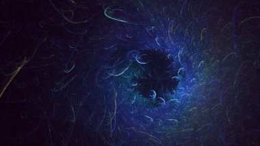 3D el yapımı, soyut fantezi ışık fraktal arka plan. Bu AI Generatd illüstrasyonu değil.