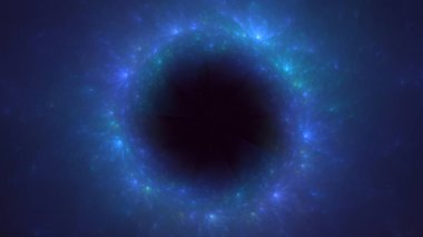 3D, soyut mavi fraktal ışık arkaplanı oluşturuluyor. Bu AI Generatd illüstrasyonu değil.