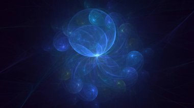 3D el yapımı, soyut fantezi ışık fraktal arka plan. Bu AI Generatd illüstrasyonu değil.
