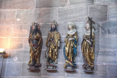 Nuremberg, Almanya - 12.07.2024: Nuremberg Ulusal Müze Fotoğrafları İmparatorluk Şatosu Müzesi.